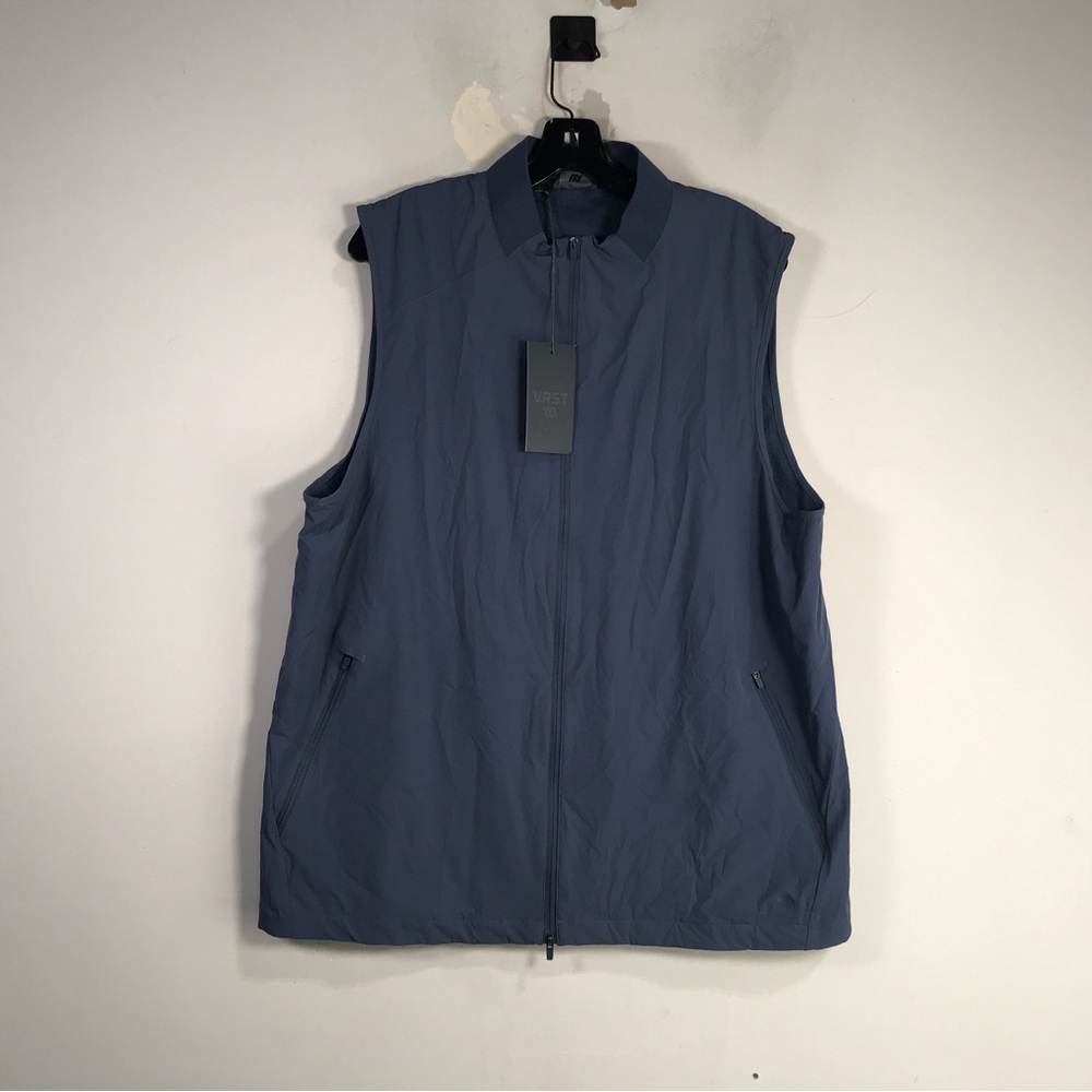 VRST Golf Zip Vest, Men's Size L - Indigo Navy